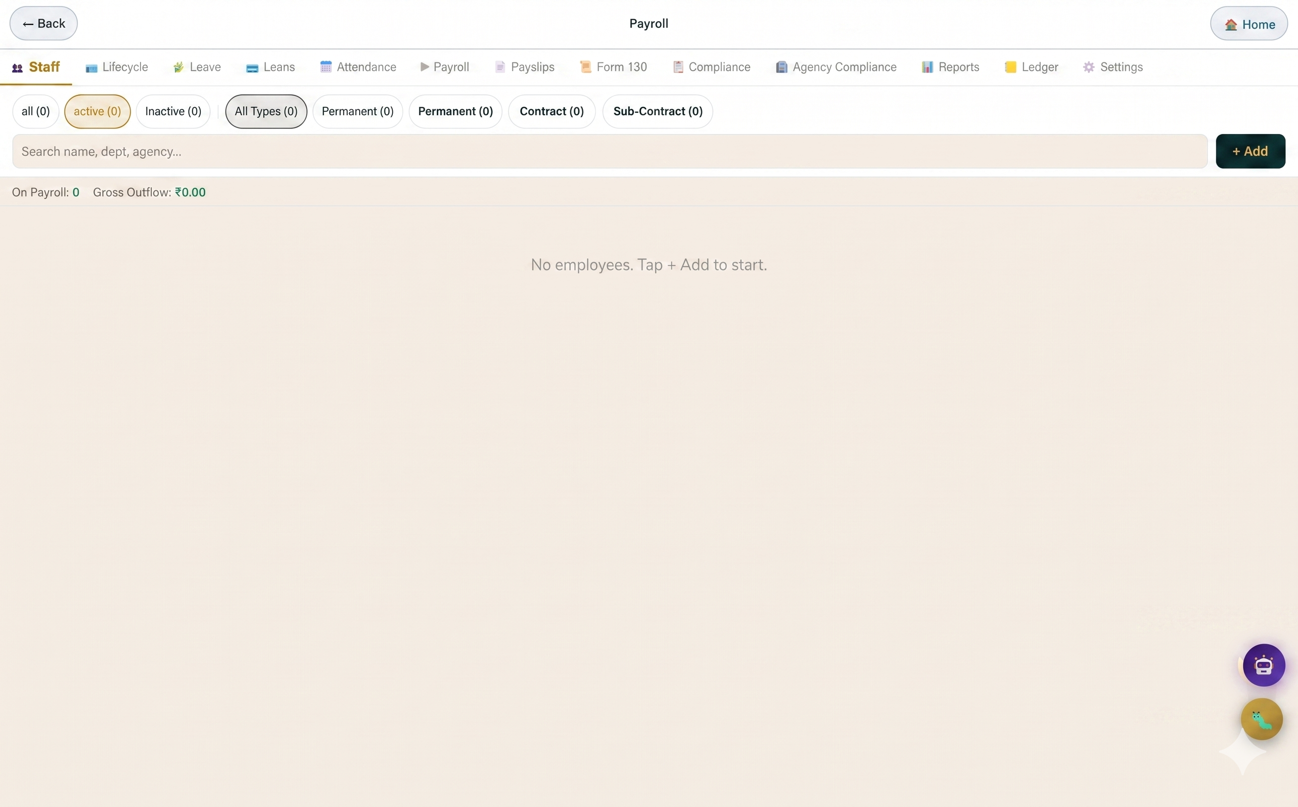 Payroll on desktop